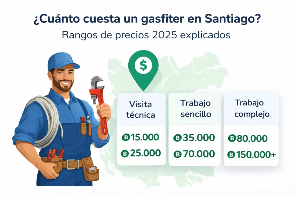 ¿Cuánto cuesta un servicio de gasfitería en Santiago? Guía 2026